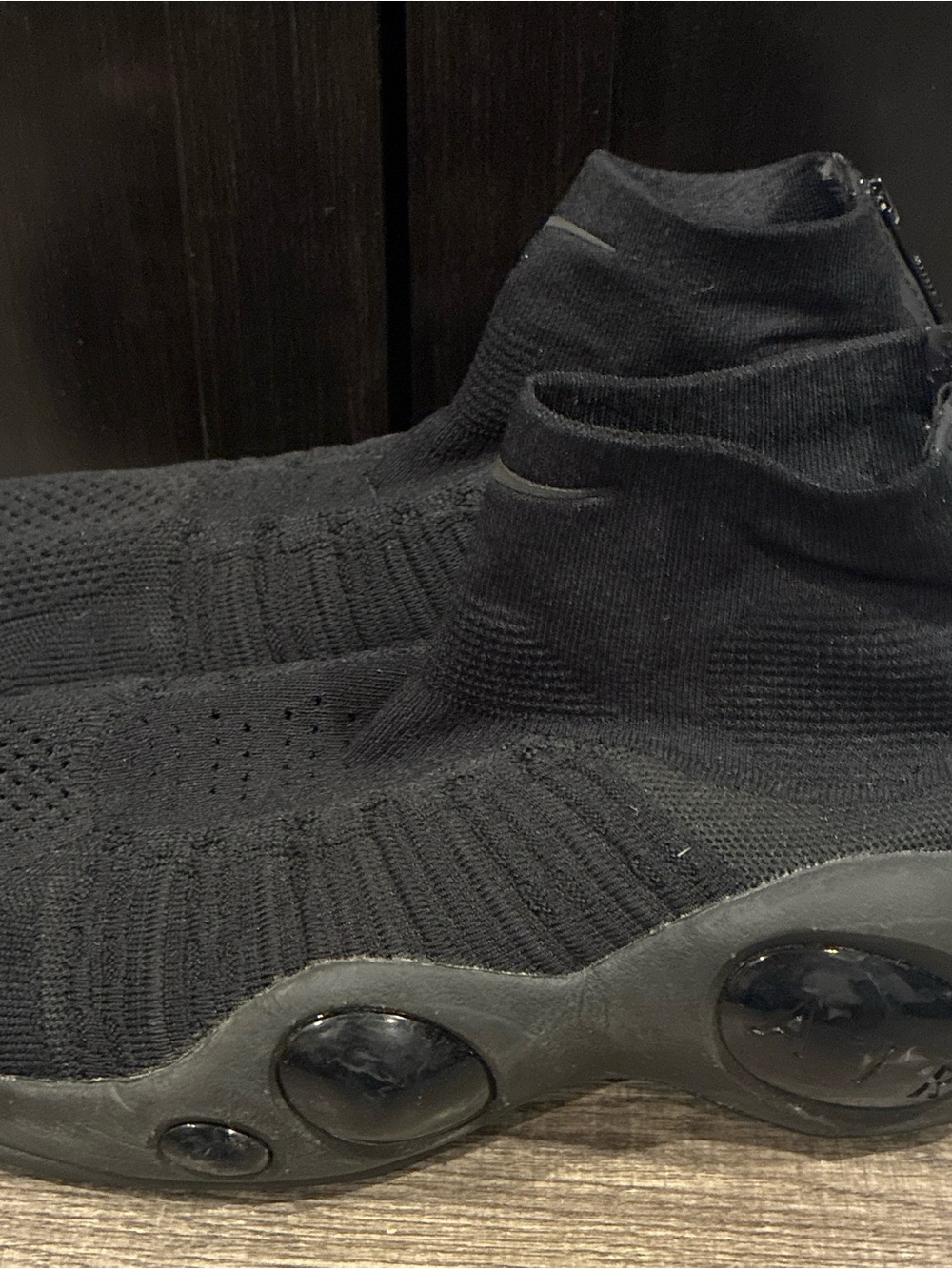 Nike Men’s Black Sock-Style Knit Sneakers